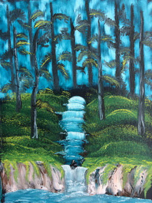 Evening Forest / Canvas Sheet 30x40cm