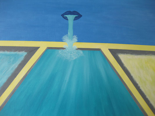 Communication into the Nothing / Canvas Board 30x40cm