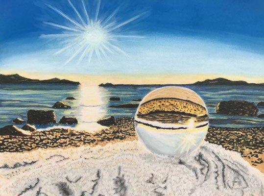 Sun Bowl: Pan Pastel / Pastel Pencils on Pastelmat 24x30cm