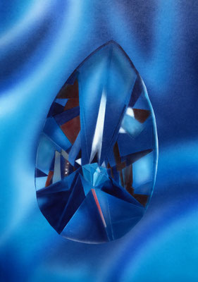 Blue Crystal / Cardboard 25x36cm