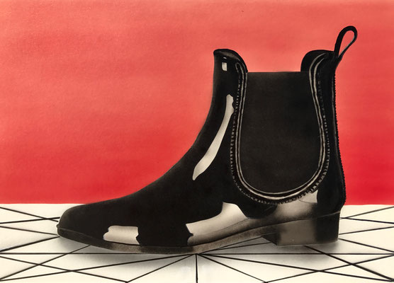 Black Bootie / Cardboard 25x36cm