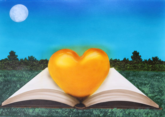The Book of Love / Airbrush on Airbrush Paper 35x50cm
