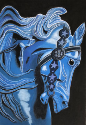 Mr. Blue: Pan Pastel / Pastel Pencils on Canson Mi-Teintes A3