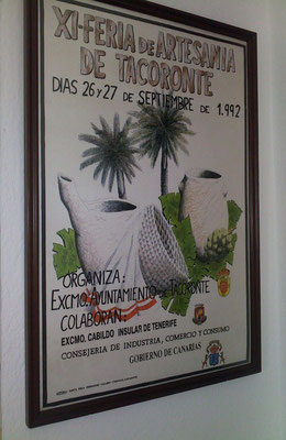 1992-Cartel Ganador XI Feria de Artesanía Tacoronte Tenerife