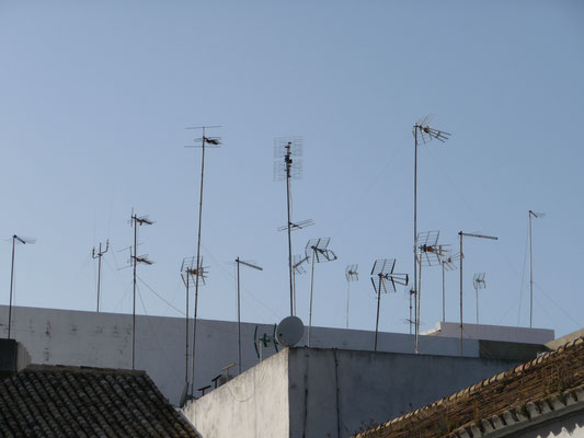 In dieser sehr religösen Gegend sind scheinbar viele Antennen gegen den Himmel gerichtet.