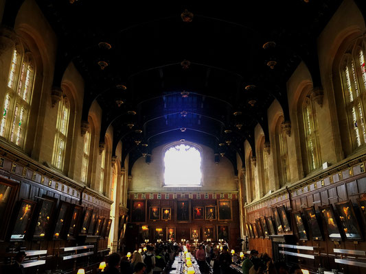 Der berühmte Speisesaal, welcher als Vorlage für die "Harry Potter" Verfilmung diente.