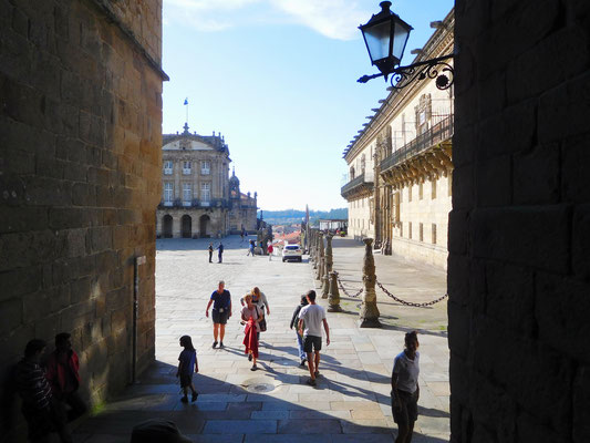 ...kurz vor dem "Praza do Obradoiro" dem grossen Platz vor der Kathedrale.