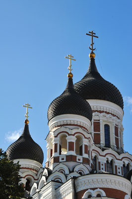Auf dem Domberg steht auch die imposante, orthodoxe Alexander-Newski-Kathedrale, das Parlament von Estnien...