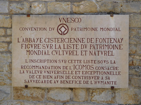 Die obligate Tafel eines UNESCO-Weltkulturerbes