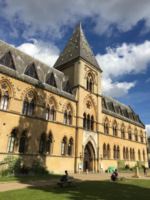 Das Oxford University Museum of Natural History. Der imposante neugotische Bau von aussen..
