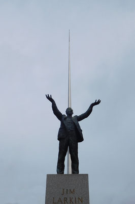 Viele Monumente sind in Dublin aufgestellt, speziell an der "O'Connell Street", wie das James Larkin-Denkmal, mit dem Anführer des Generalstreikes von 1913.