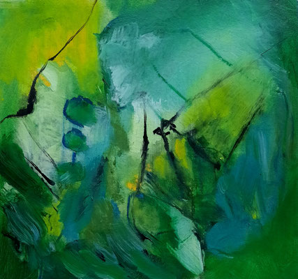o.T., Acryl auf Papier, 20x20 cm