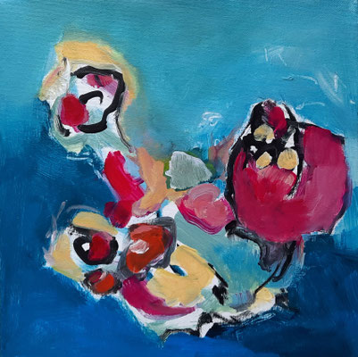 Flora III, Acryl auf Leinwand, 29x29cm