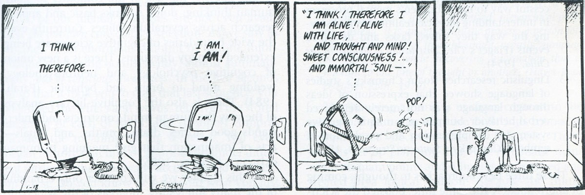 Autor: Berkeley Breathed (*1957), Quelle: Internet («Banana Jr. 6000» aus dem Comic Strip «Bloom County»)