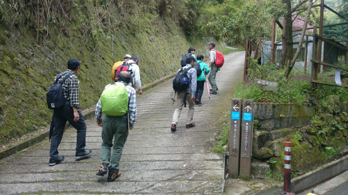 ハイキング道を行く