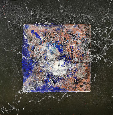 Deep blue - Acryl auf Holz, 50x50, 2017, Silvia Ulrich