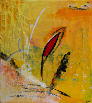 Flame - Acryl auf Leinwand, 60x68 cm, 2018, U. Schachner
