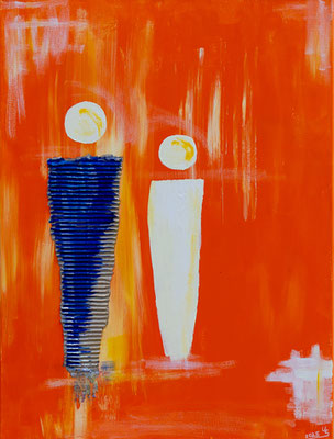 Together - Acryl auf Leinwand, 60x80 cm, 2025, U. Schachner- VERKAUFT