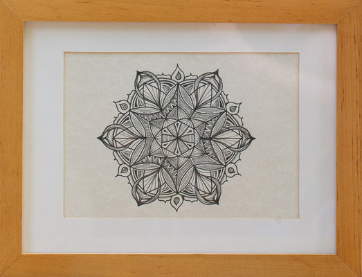 Mindflake - Fineliner auf Papier, 14,8x21 cm, 2023, K. Kölzer