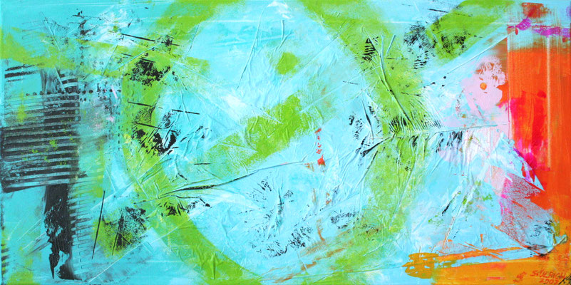 Mondfinsternis - Acryl auf Leinwand, 80x40 cm, 2007, S. Ulrich - VERKAUFT