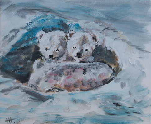 Echt cool - Acryl auf Leinwand 60x50 cm, 2019, H. Halbritter - VERKAUFT