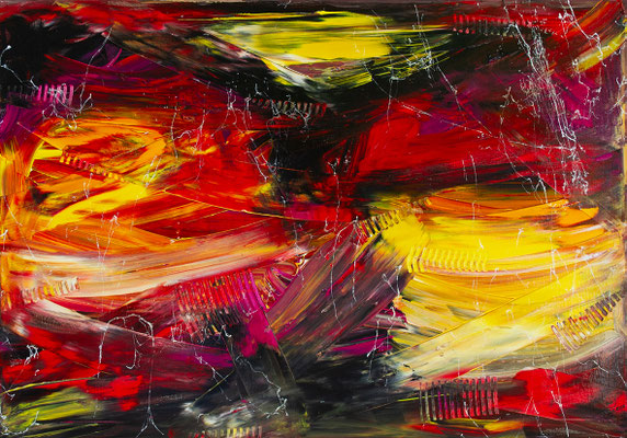 Color obsession - Acryl auf Leinwand, 100x70 cm, 2025, S. Ulrich