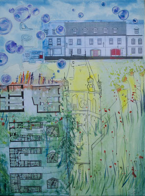 Großstadtdschungel - perfect living - Acryl auf Leinwand, 60x80 cm, 2014, S. Ulrich - VERKAUFT