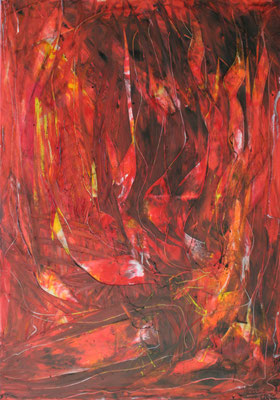  Feuer II - Acryl auf Leinwand, 80x100 cm, 2008, S. Ulrich - VERKAUFT