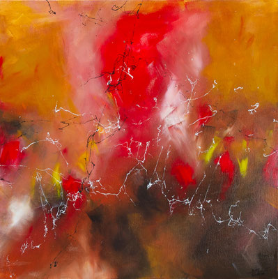 Tango amore  - Acryl auf Leinwand, 70x70 cm, 2025, S. Ulrich - VERKAUFT