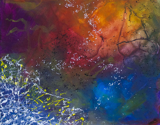 Web of phantasy - Acryl auf Leinwand, 50x40 cm, 2025, U. Schachner