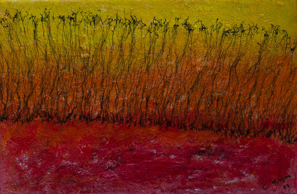 Inferno - Acryl auf Leinwand, 30x20 cm, 2023, C. Purgina