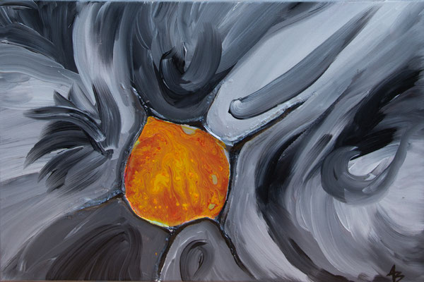 A new beginning - Acryl auf Leinwand, 60x40 cm, 2017, A. Bellaire - VERKAUFT