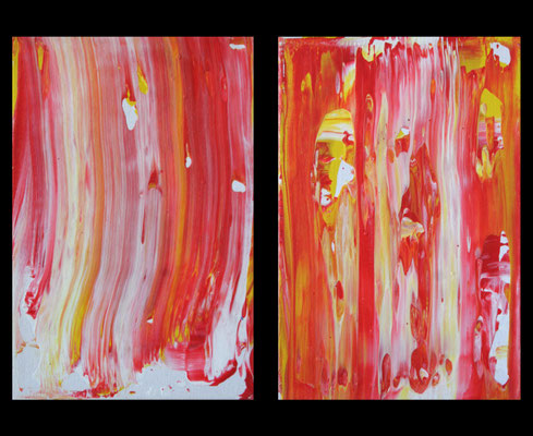 Fruchteis - Acryl auf Leinwand, 2x 20x30 cm, 2005, S. Ulrich