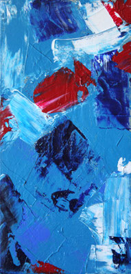 Eismeer II - Acryl auf Leinwand, 20x40 cm, 2005, S. Ulrich