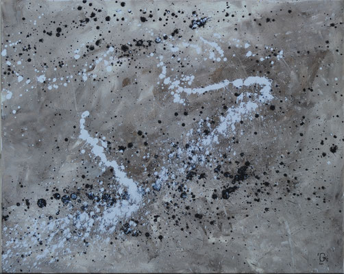 The dark side of the moon - Acryl auf Leinwand, 100x80 cm, 2026, C. Geier, F. Grímsson - VERKAUFT