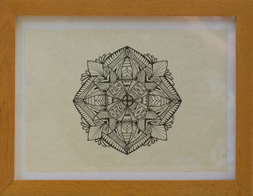 Microspace evolution - Fineliner auf Papier, 14,8x21 cm, 2023, K. Kölzer