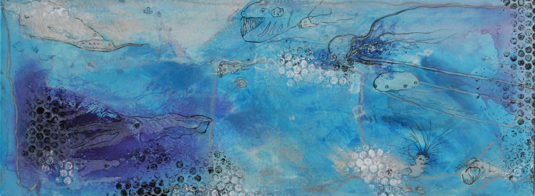  Tiefsee - Acryl auf Leinwand, 30 x 80 cm, 2006, S. Ulrich, VERKAUFT