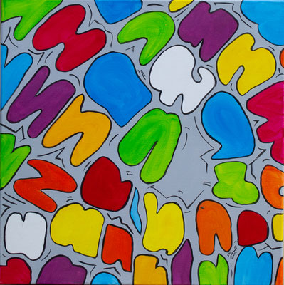 Die "Keith" Zelle - Acryl auf Leinwand, 60x60 cm, 2012, S. Ulrich