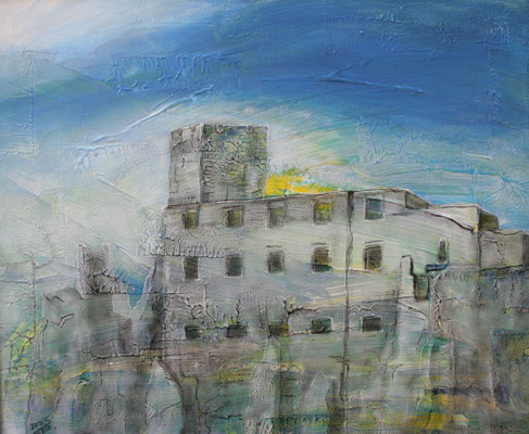 Vom Werden und Vergehen (Burg Rauhenstein) - Acryl auf Leinwand, 50x60 cm, 2012, S. Ulrich - VERKAUFT