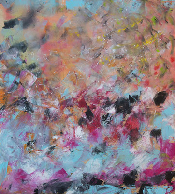 Moldau 2 - Acryl auf Holz 78x86 cm, 2019, U. Schachner, S. Ulrich