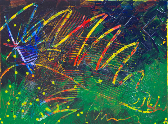 let's party - Acryl auf Leinwand, 80x60 cm, 2025, U. Schachner