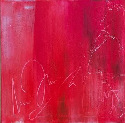 Unter-Schrift - Acryl auf Leinwand 50x50 cm, 2019, U. Schachner