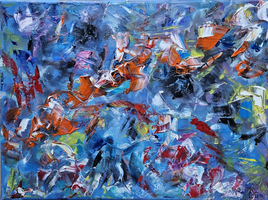 Valentino Rossi - Öl auf Leinwand, 40x30 cm, 2026, C. Geier