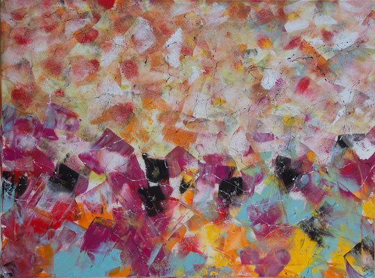 Moldau 1 - Acryl auf Leinwand 80x60 cm, 2019, S. Ulrich, U. Schachner - VERKAUFT