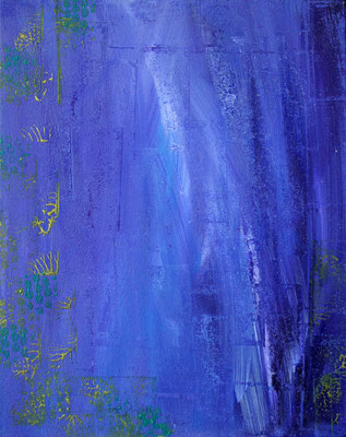 Wasserfall - Acryl auf Leinwand, 40x50 cm, 2005, S. Ulrich