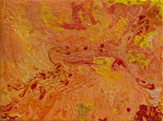 Brennender Fluss - Fluid Painting, 40x30 cm, 2017, M. Weber