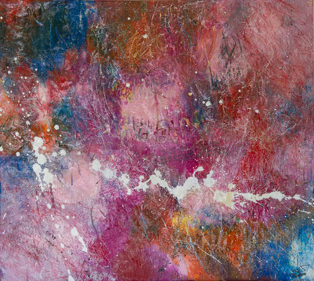 Auf der Suche - Acryl auf Leinwand, 68x60 cm, 2024, S. Ulrich