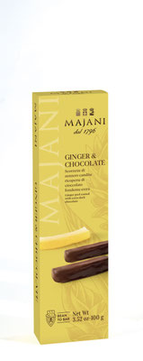 Ginger Slices covered in dark chocolate (100g)