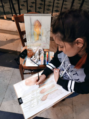 lescerclesdelumiere.com, cours de peinture dessin a tours, cours aquarelle tours