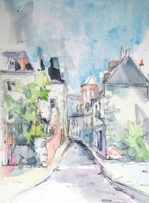 severine saint-maurice, lescerclesdelumiere.com, aquarelle de severine saint-maurice, tours, croquis urbain